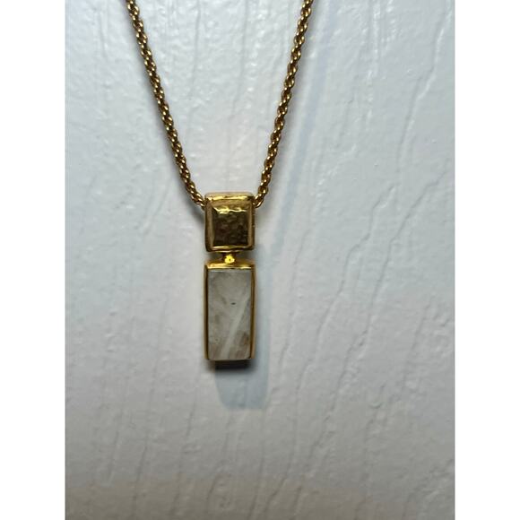 Julie Vos Gold Pendant Necklace 18” Designer Jewelry Minimalist Layering - Picture 3 of 7